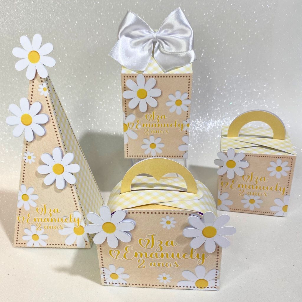 PEGUE E MONTE Kit Festa Margaridas | Lembrancinhas infantil | Fazemos todos os temas em Oferta na Shopee