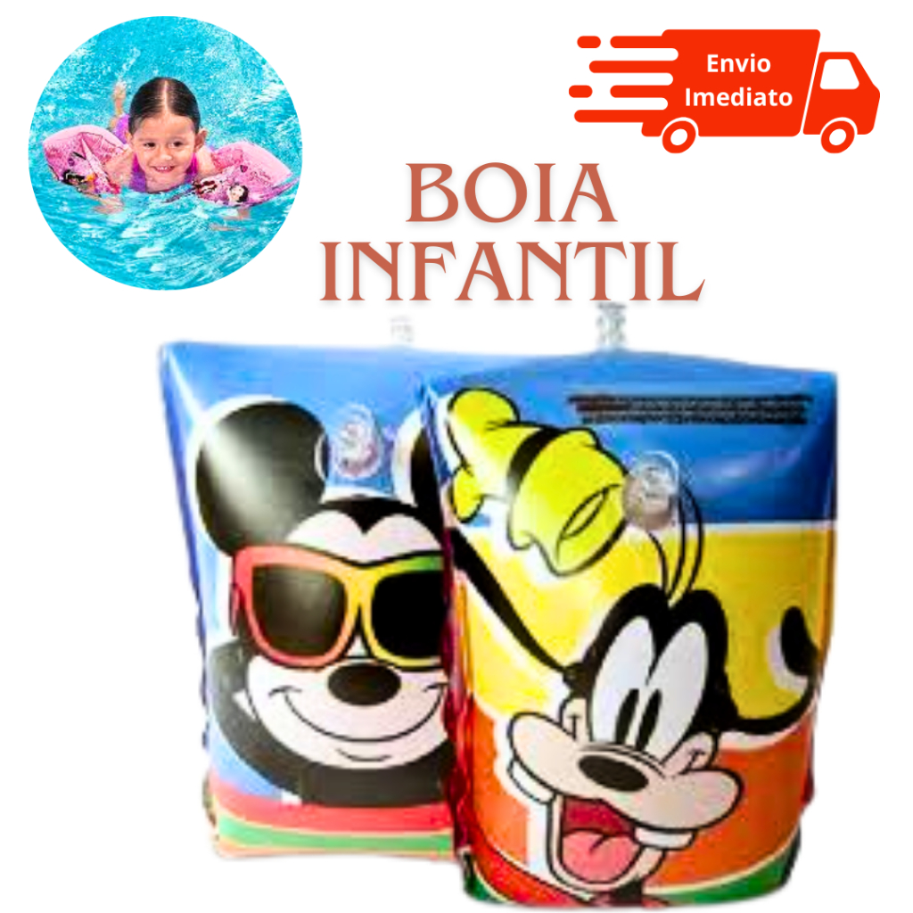 Boia De Braço Inflável Para Crianças Piscina Diversão Lazer Menino Menina 18kg