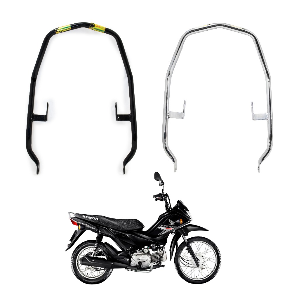 Alça esportiva pop 100 (PRETA/ CROMADA) Todos os Anos em Oferta na Shopee