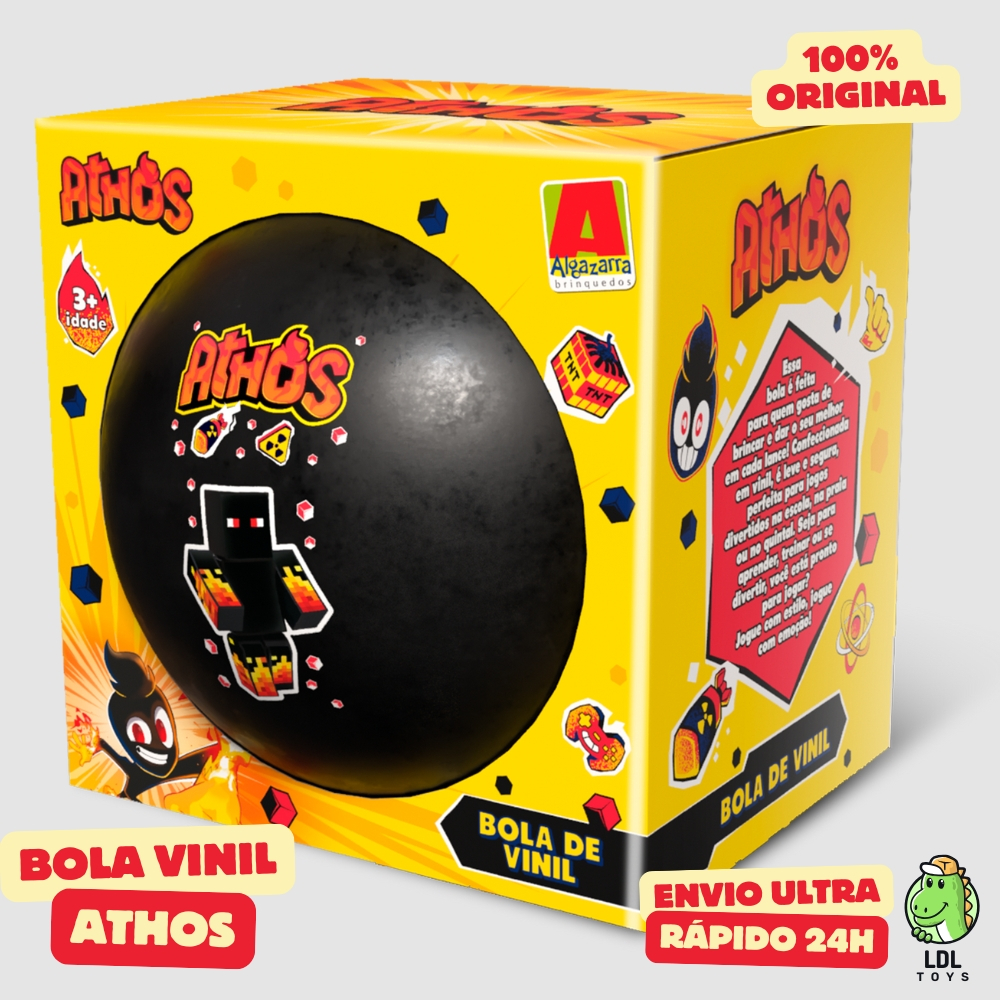 Bola de Vinil Athos Personalizada Infantil Caixa Exclusiva Youtuber Algazarra em Oferta na Shopee