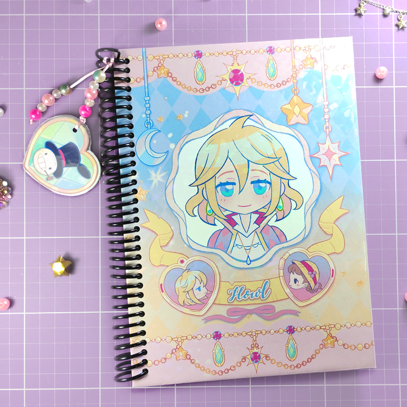 SKETCHBOOK Caderno para Desenho Holográfico 90GR - Studio Ghibli - Howl's Moving Castle - Encadernação em Espiral - A5