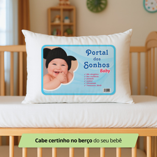 Travesseiro Bebe Infantil 30x45 Cm Percal 180 Fios Antialérgico Super Macio em Oferta na Shopee