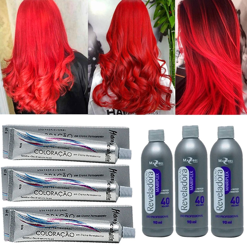 Kit Red 03 Tinta e 03 Ox 40 Vol. Mairibel/Hidraty
