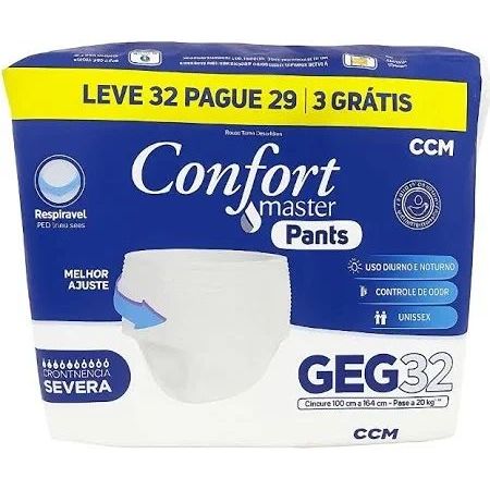 FRALDA GERIÁTRICA CONFORT MASTER G/EG 32 UN