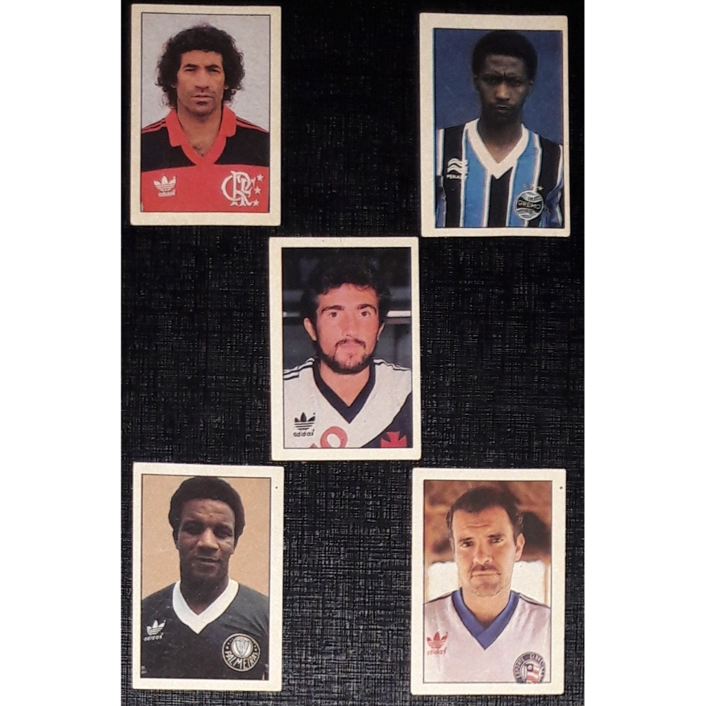 Figurinhas Copa União 87 Campeonato Brasileiro 1987 Lote 5 Unidades Coleção Rara Flamengo Vasco Palmeiras Grêmio Bahia