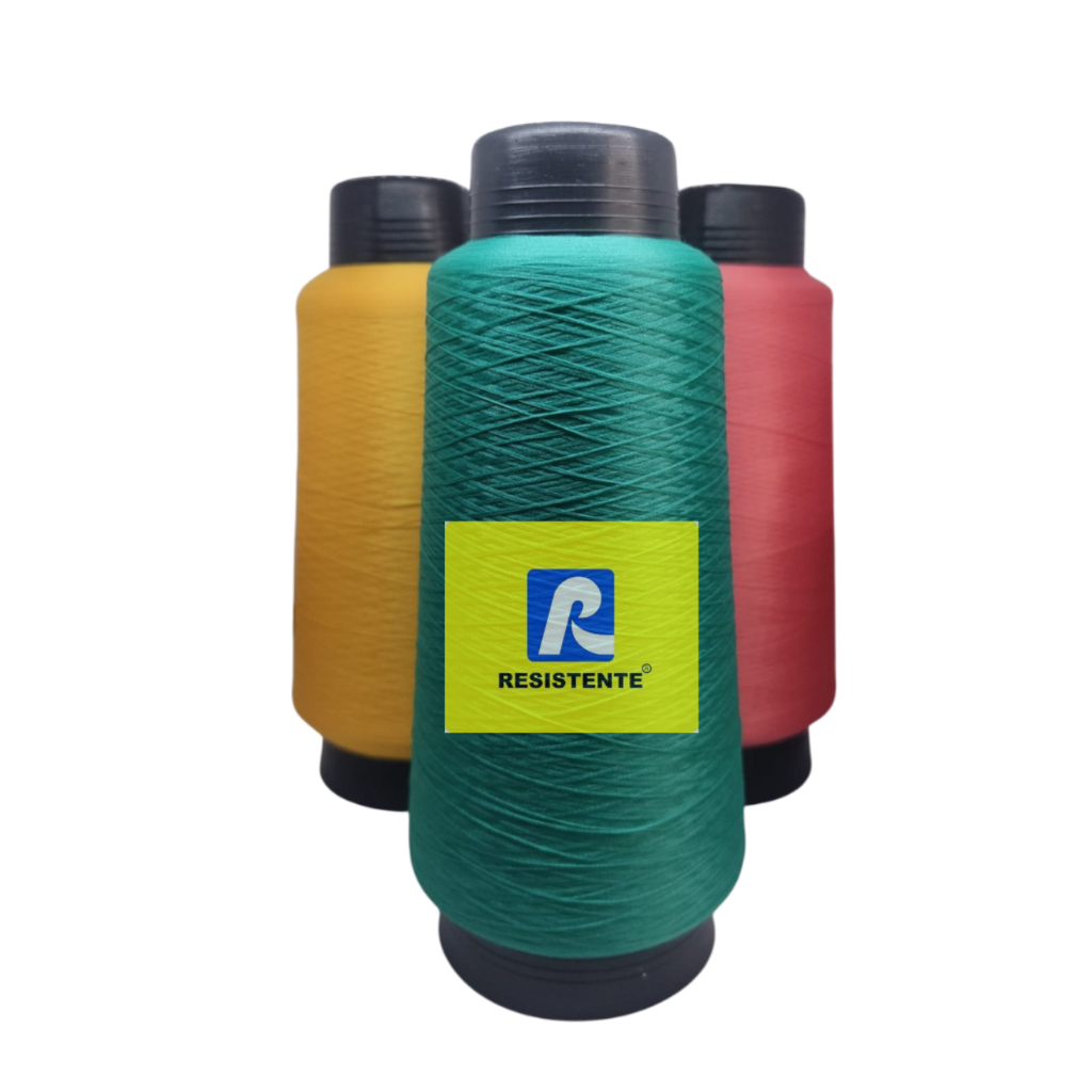 Kit com 3 Fios Poliéster Limassa Resistente para Overlock Interlock Galoneira - Cone com 100G
