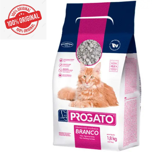Areia Sílica Natural Sanitária Progato Branca para Gatos – 100% Natural e Econômica em Oferta na Shopee