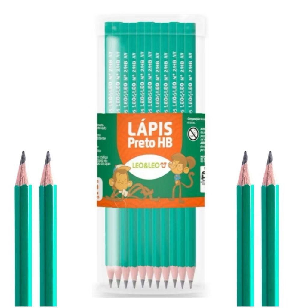 Kit 50 lápis de Escrever Nº2 Preto Mais Barato 50 Unidades Escola Lápis preto em Oferta na Shopee