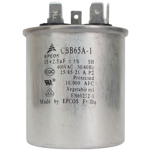 Capacitor Ar Condicionado 15+2,5uf +/-5% 400vac Cbb65a-1 em Oferta na Shopee