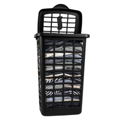Cesto de Roupas Sujas Telado 28L Black ̧̃Organizador Resistente