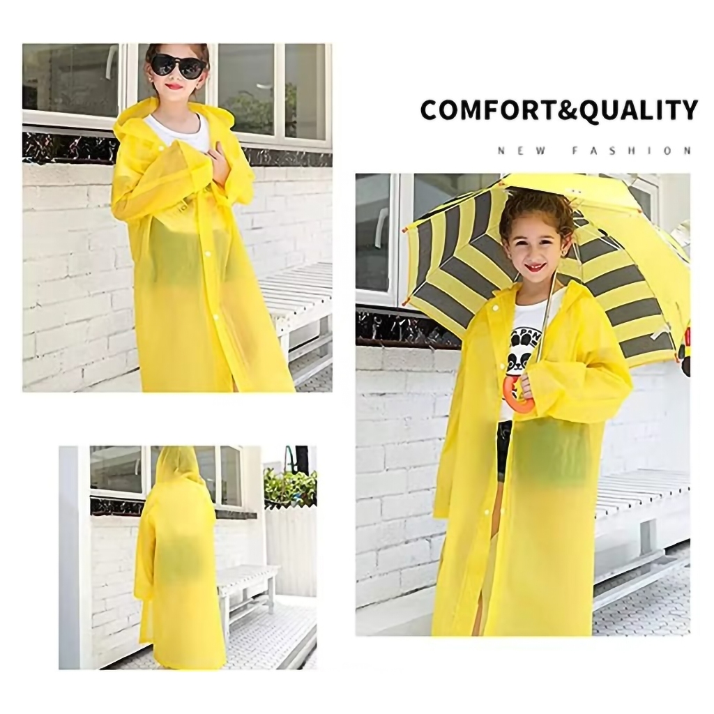 Capa chuva Reutilizável Sobretudo Reforçada Crianças - A842 em Oferta na Shopee