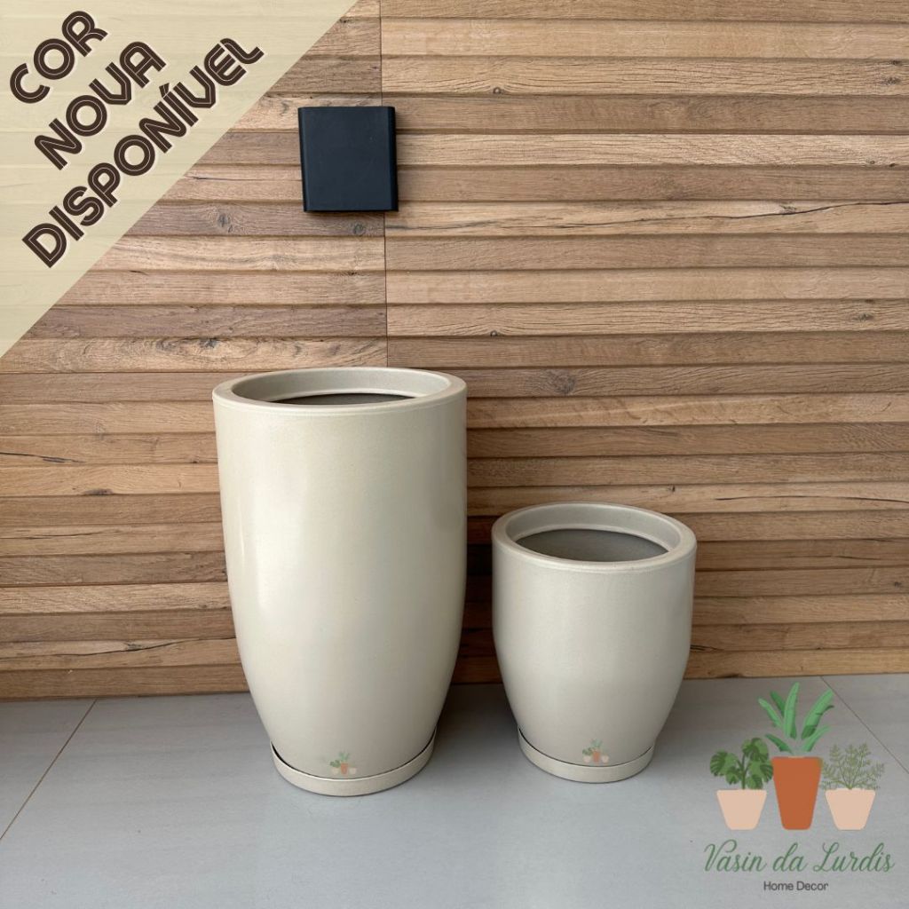 Kit 2 Vasos Cone Bojo Liso N1 N2 Para Plantas Decorativo em Oferta na Shopee