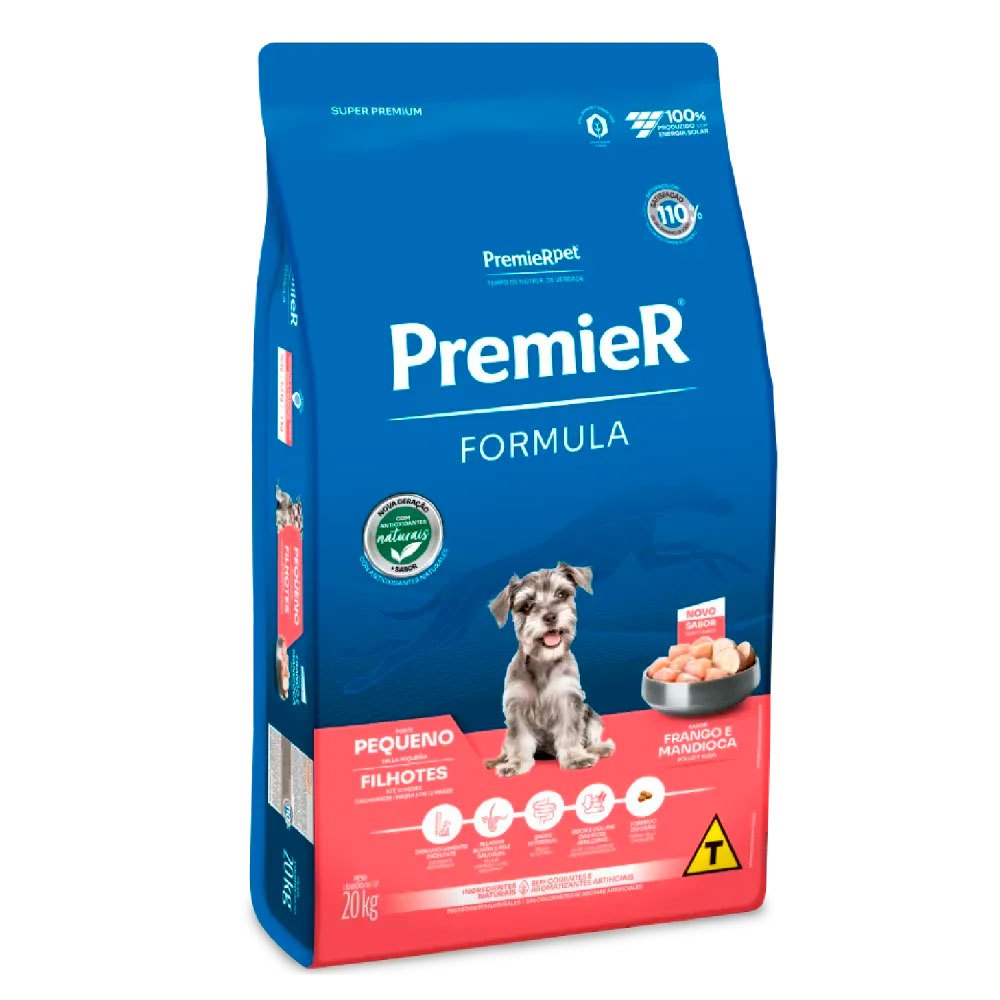 Ração Premier Formula Cães Filhotes Porte Pequeno Frango 20kg