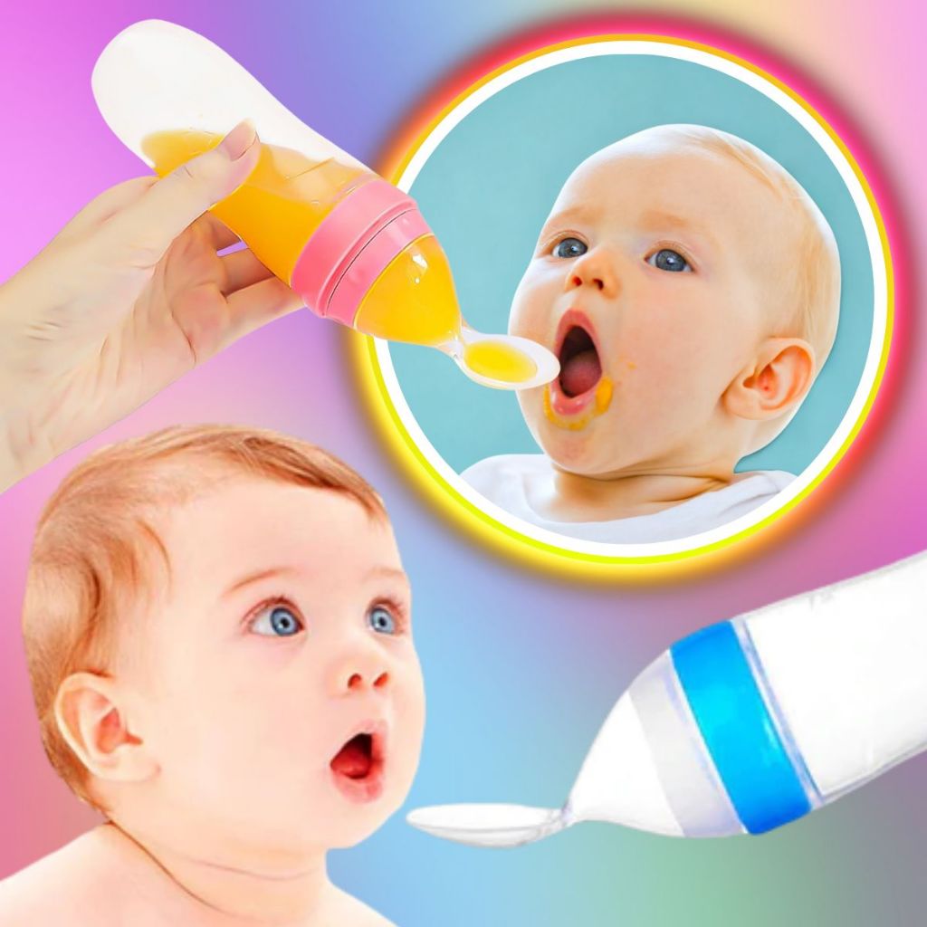 Colher Mamadeira Alimentação Silicone Introdução Alimentar Bebê