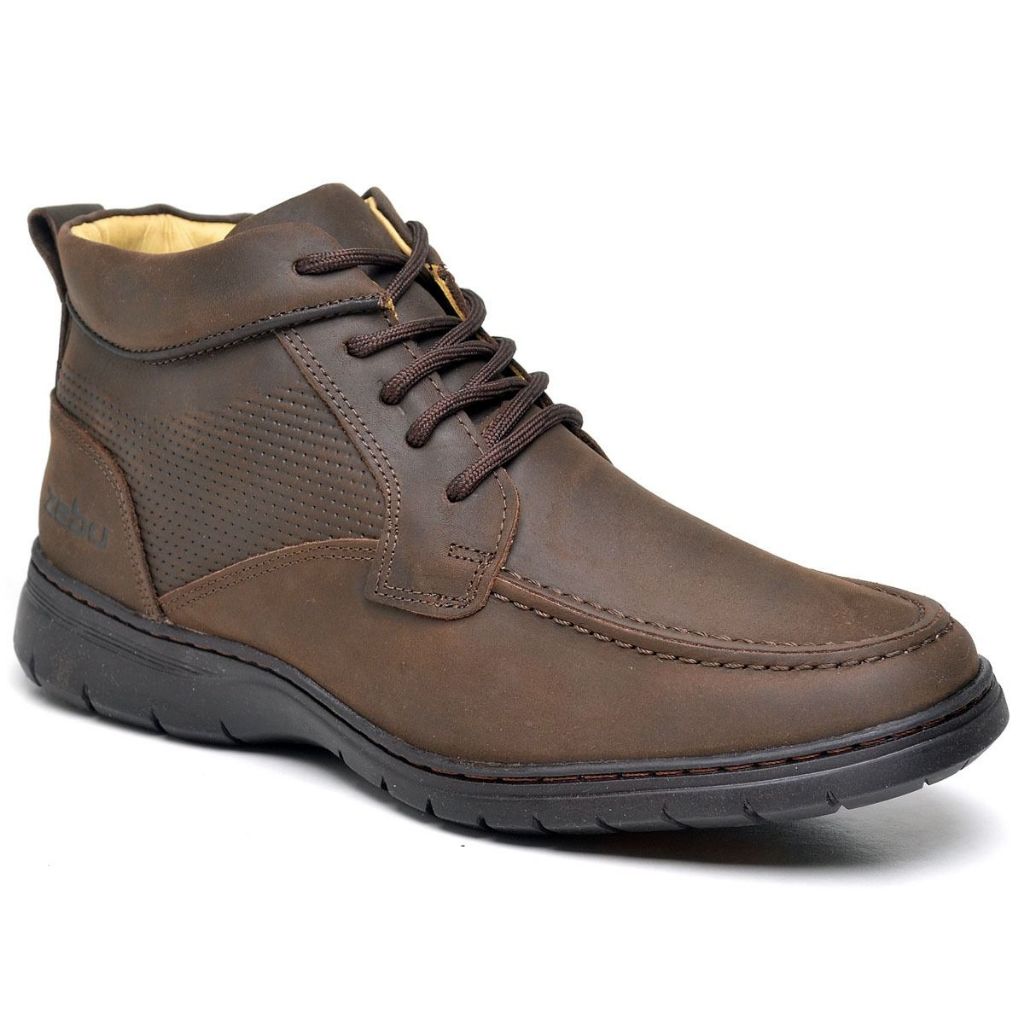 Bota Botina de Couro Zebu 74090 Graxo