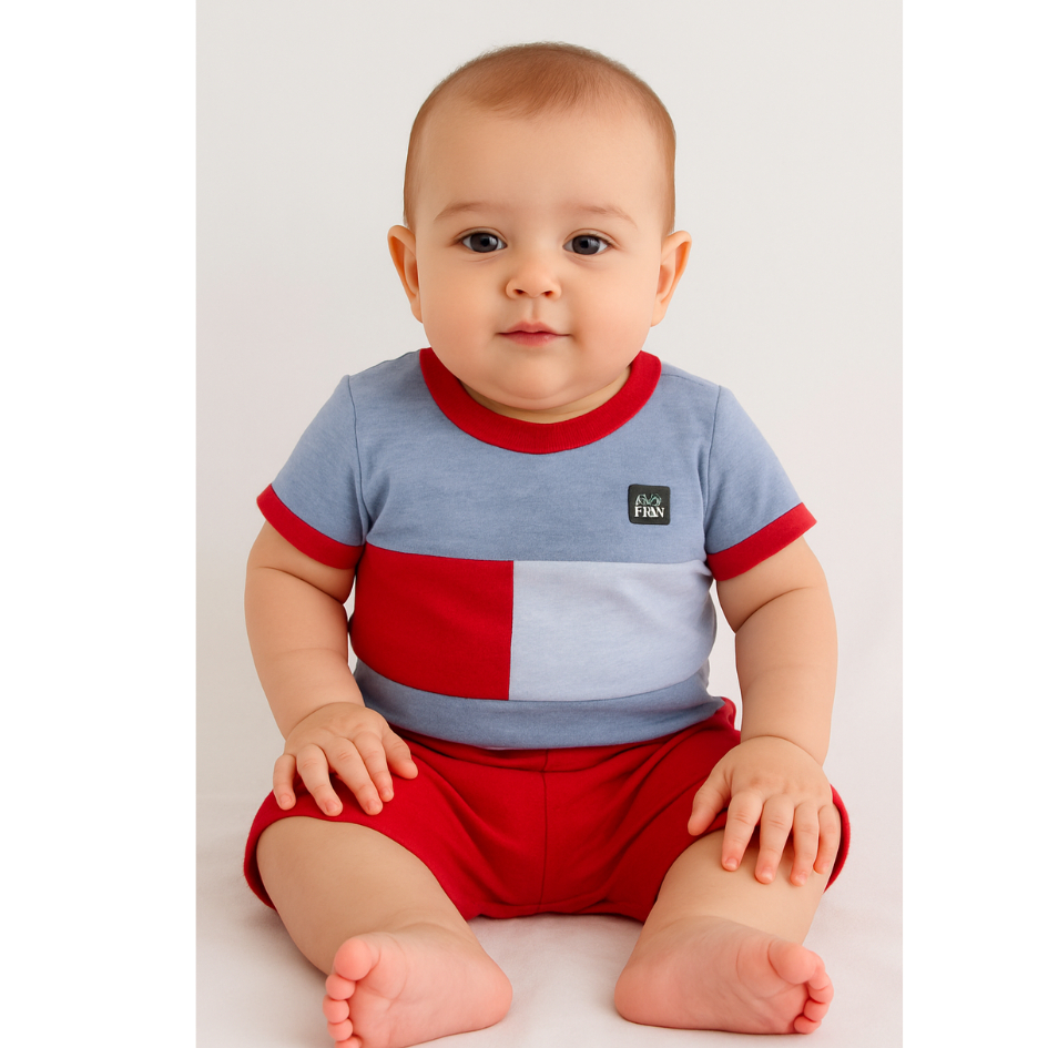 Conjunto de bebe Menino Camiseta e Short – Conforto com Estilo para o Dia a Dia!