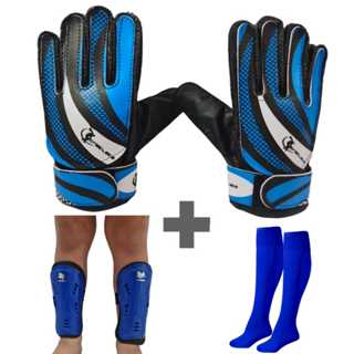 Kit Luva + Caneleira + Meião Infantil Para Futebol em Oferta na Shopee