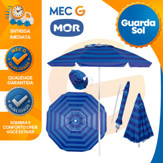 Guarda Sol Grande Articulado Praia Piscina Grande Haste Alumínio Azul FPS 100 Mor em Oferta na Shopee