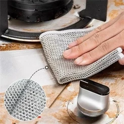 Kit Pano Magico Limpeza De Cozinha Lava Louça Esponja Magica Com Fios De Aço