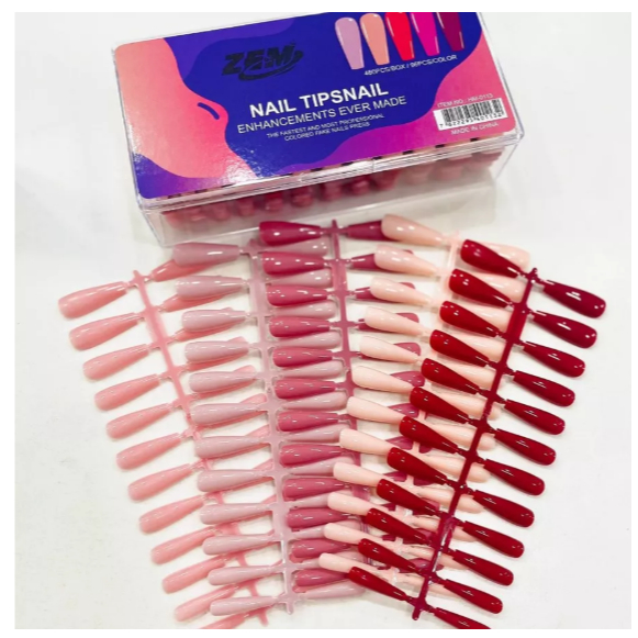 Kit 480 Unhas Postiças Soft Gel bailarina Em Gel Transparente Acrigel Postiça zem
