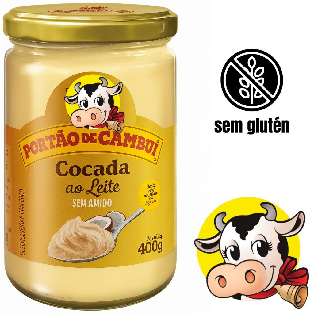 Portão De Cambui Cocada Ao Leite Cremosa Doce Mineiro 410g