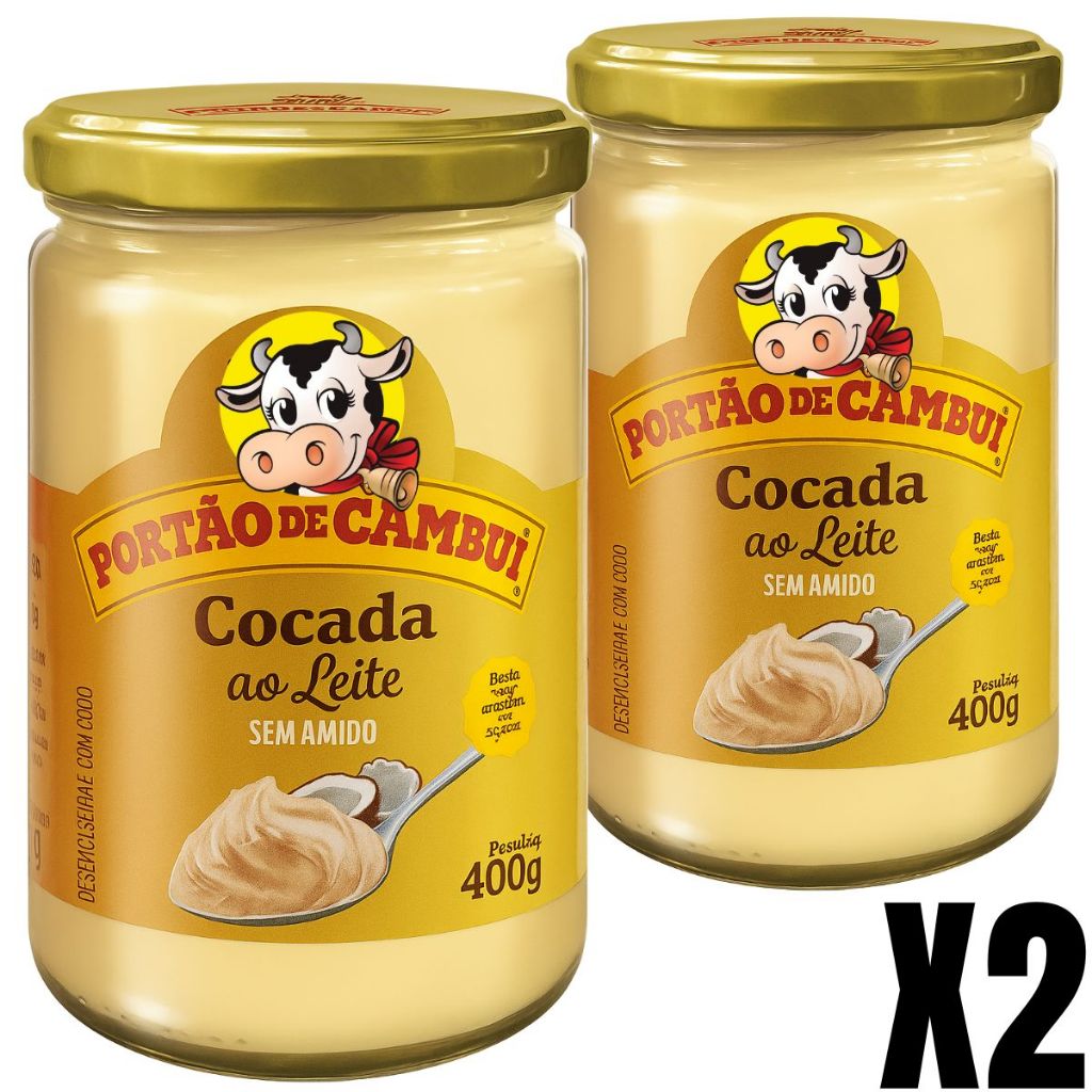 Kit C/ 2 Cocada Ao Leite Mineiro Portão De Cambuí 410g Cada