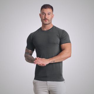Camiseta Malha Egípcia Algodão Elastano Básica Camisa Masculina Premium em Oferta na Shopee