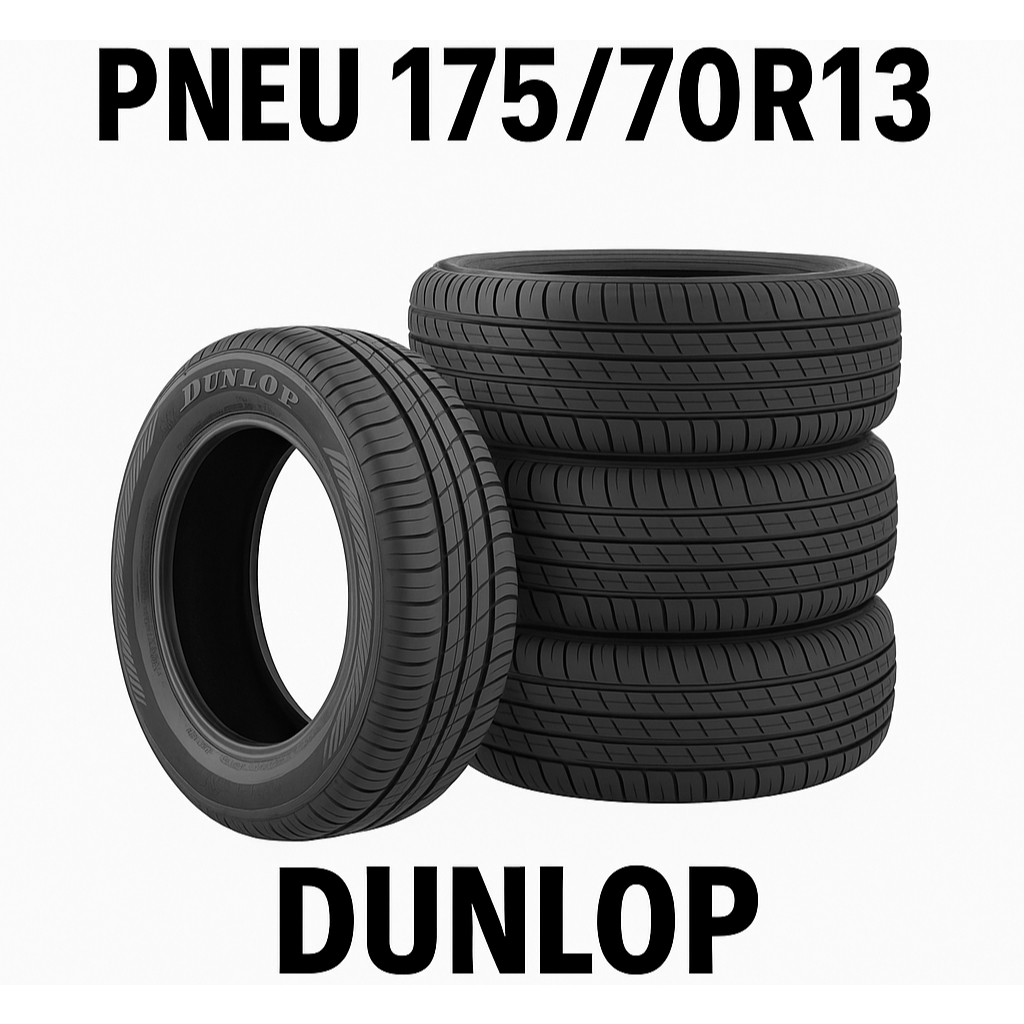 Kit Pneu 175/70R13 Dunlop Novo Aro 13 – Qualidade + Garantia de Compra Segura