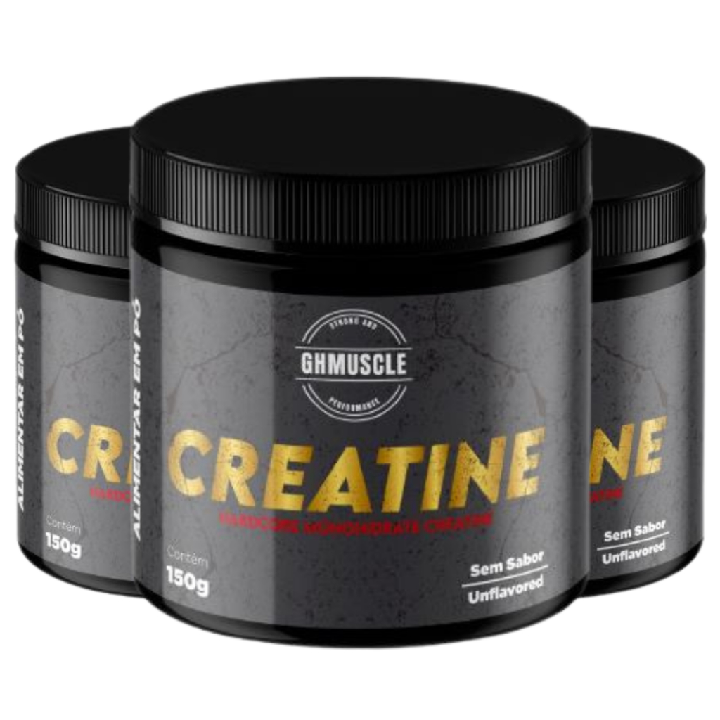 Kit 3 Suplemento Creatina 300gr Monhidratada 100% pura
