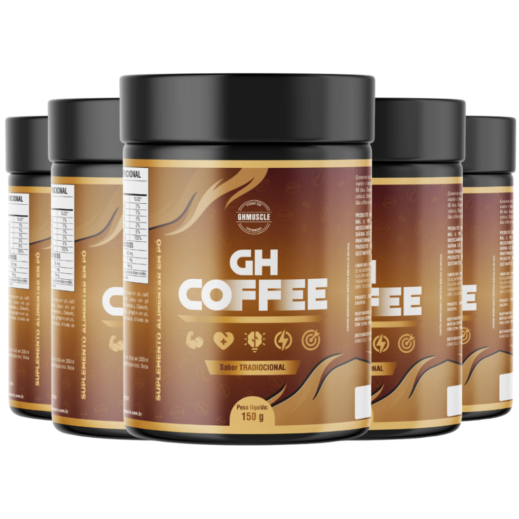 5 potes Ghcoffe - Laboratório Ghmuscle