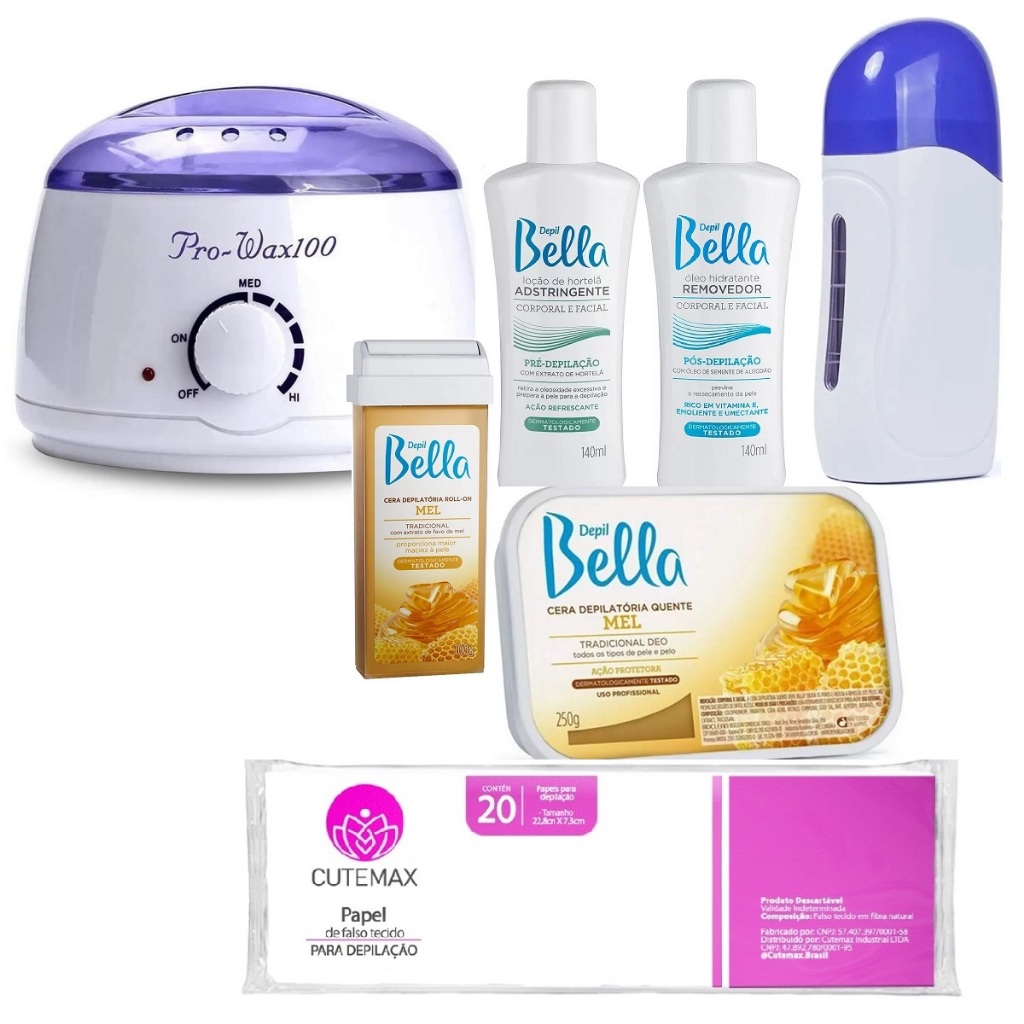 Kit Para Depilação Com Cera Quente Rolon E Termocera