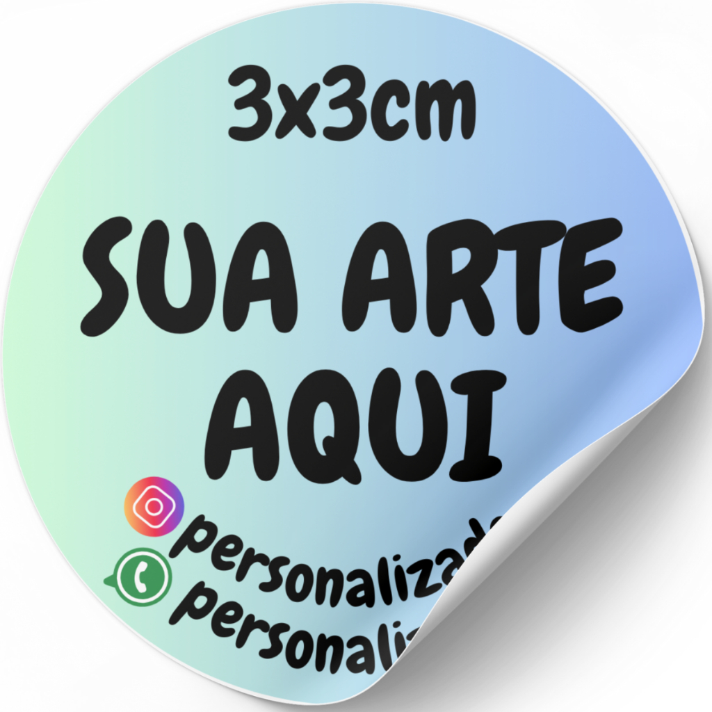 Etiquetas Adesivas Personalizadas c/ Sua Logo – Vinil Recortado 3x3 p/ Embalagens, Potes, Produtos