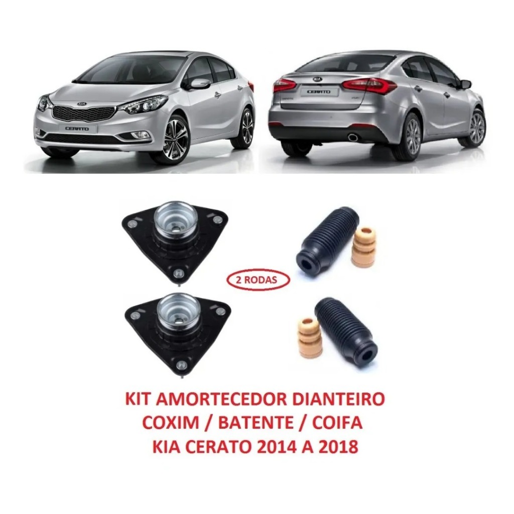 Kit 2 Coxim Batente Amortecedor Dianteiro Cerato 2014 A 2016 Consultar Marca Disponível Em Estoque