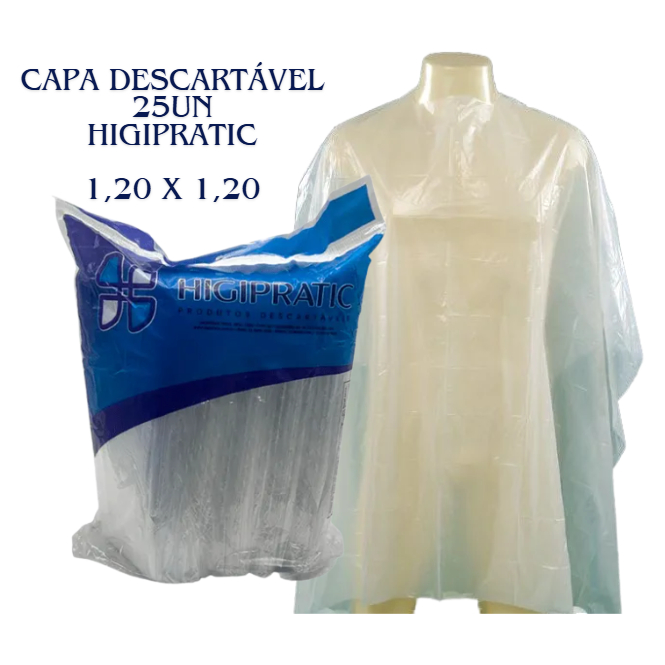 Capa descartável para química e corte Higipratic - 25 unidades