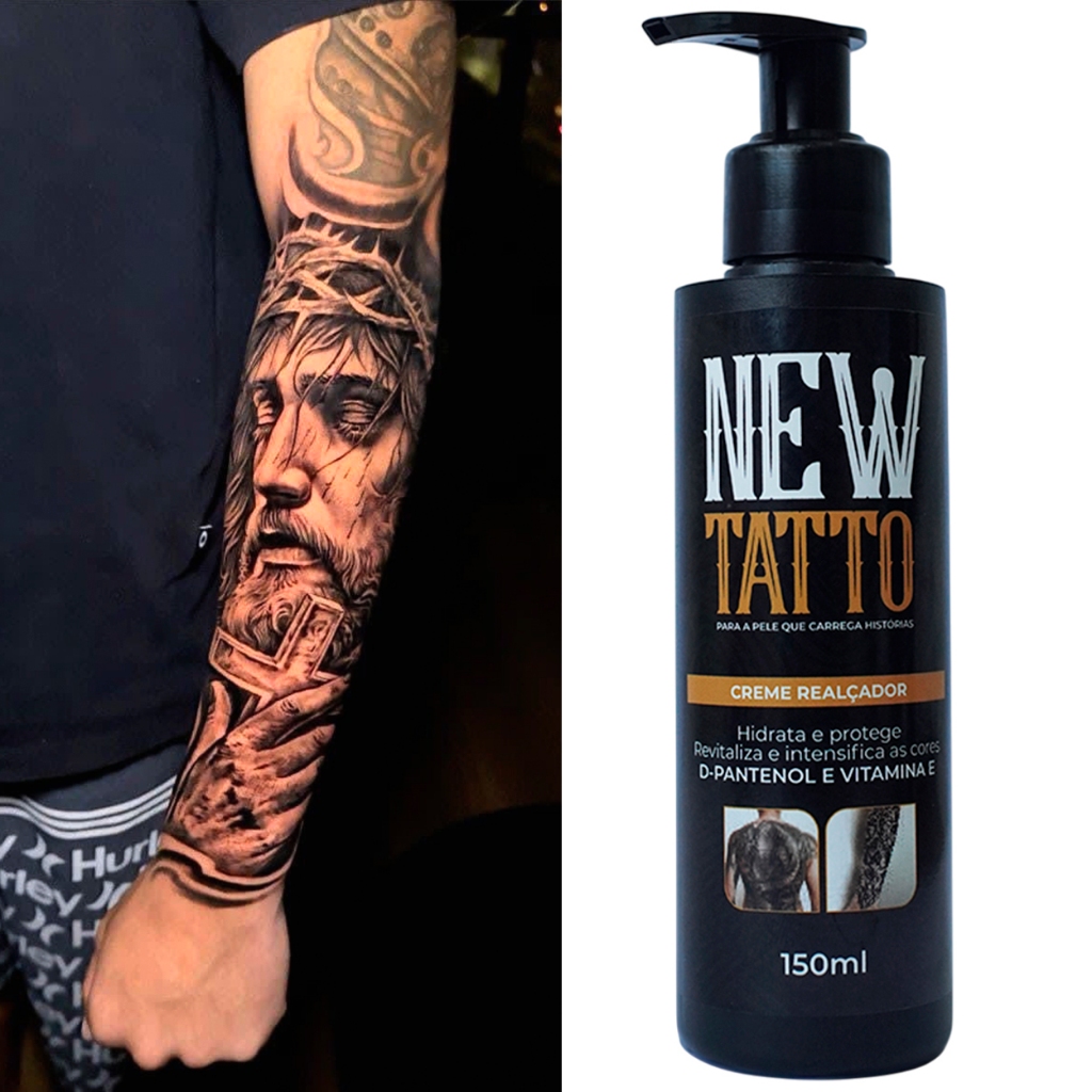 Creme Realçador Para Tatuagem New Tatto 150ml – Revitaliza e Intensifica as Cores