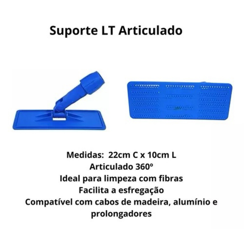 Suporte LT - Limpa Tudo - com garras para todas as fibras esfregão para piso, ajeito ,Box de vidro.