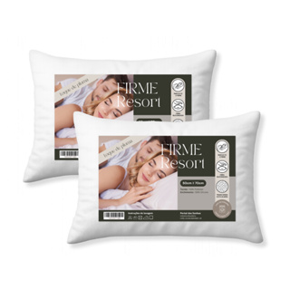 Kit 2 UNIDADES Travesseiros 50x70cm suporte firme alto fibra antialérgico linha premium em Oferta na Shopee
