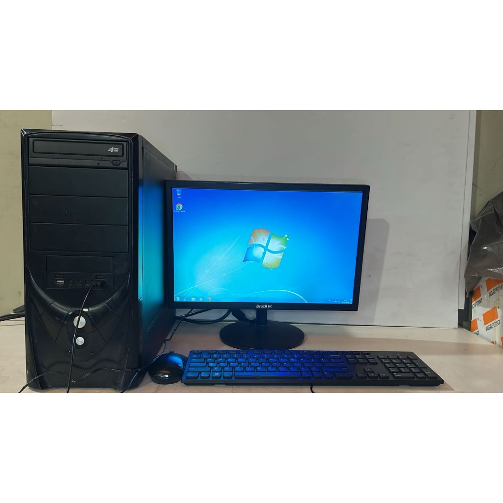 Kit Computador Core 2 Duo 2GB DDR2 HD 160GB + Monitor HP 19' L190HB manchas - USADO
