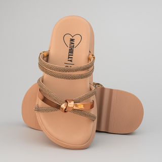 Sandália Birken Papete Feminina Infantil Strass Brilho Confortável Moda em Oferta na Shopee