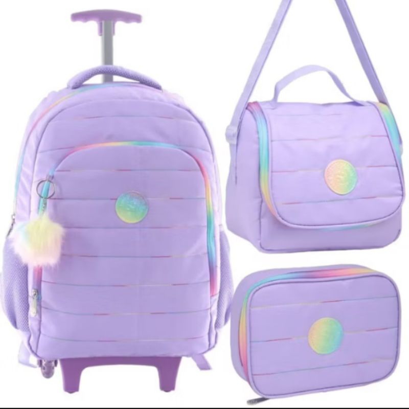 Kit Mochilete yepp com pompom lindíssimo em Oferta na Shopee