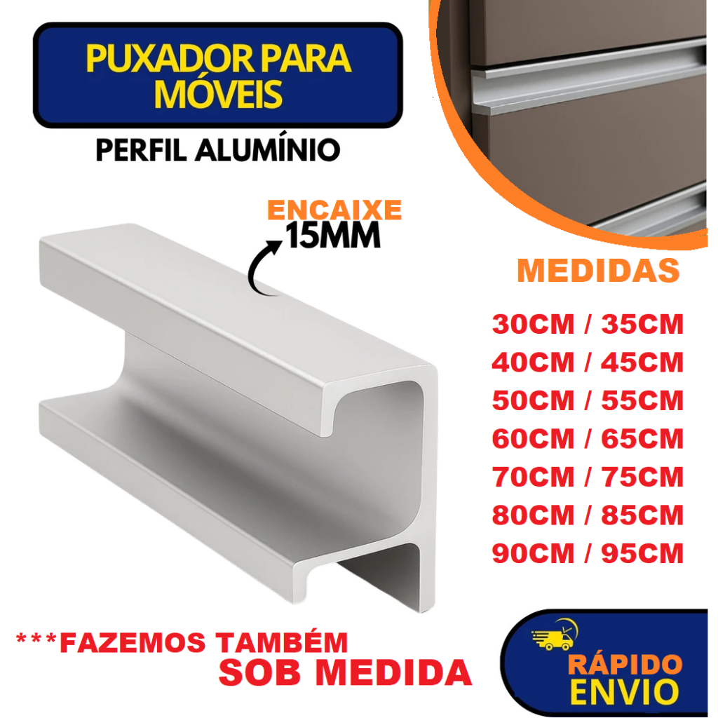 Puxador Perfil de Encaixe: Onde Comprar | BuscaProdutos