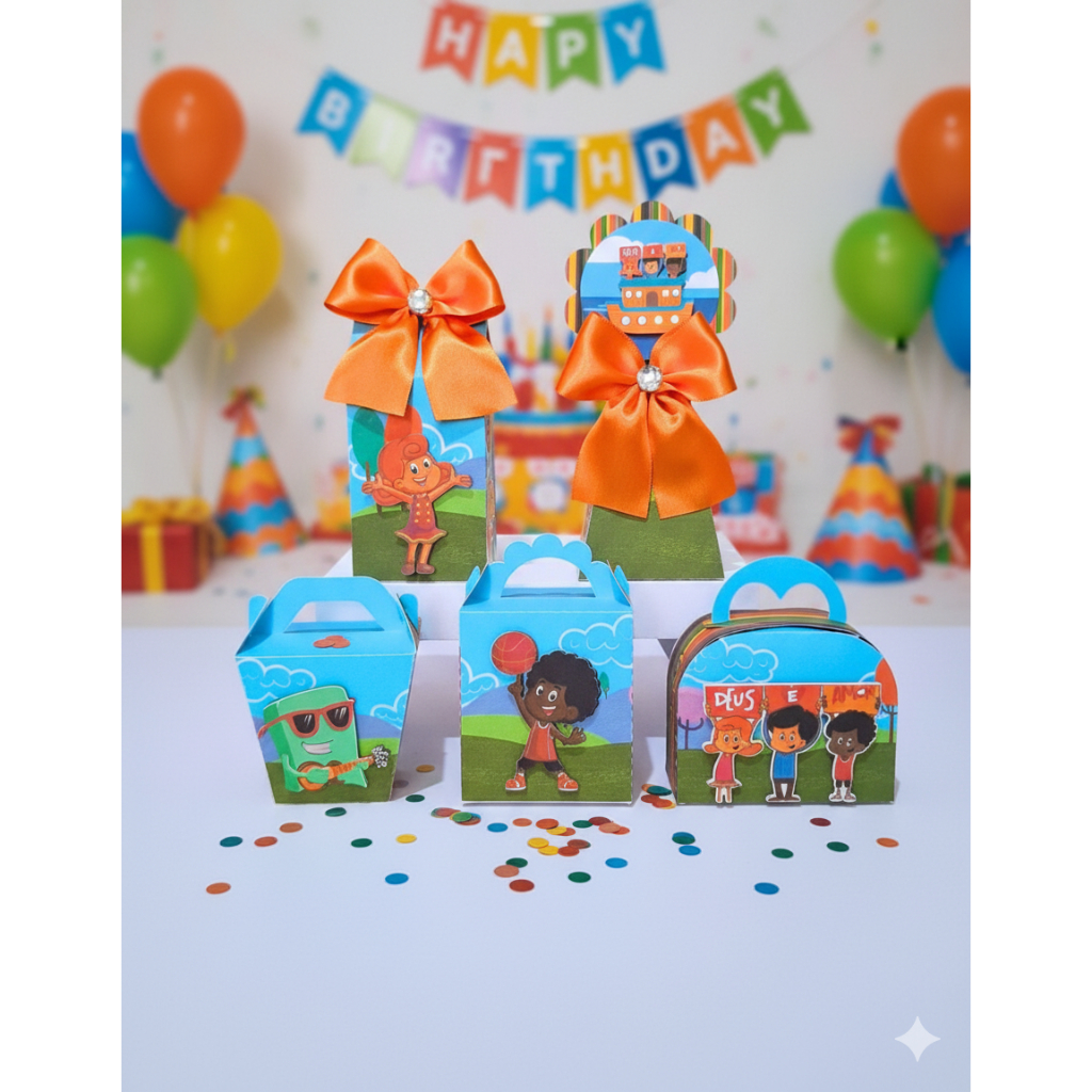 Kit Festa + Lembrancinhas 3 Palavrinhas + Papelaria Personalizada + Caixinhas Personalizadas