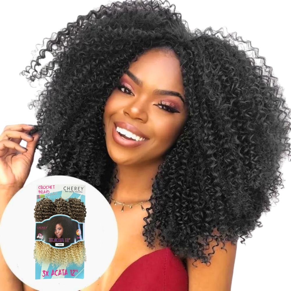 Cabelo Orgânico Cacheado Curto Premium Acata 300g Cherey em Oferta na Shopee