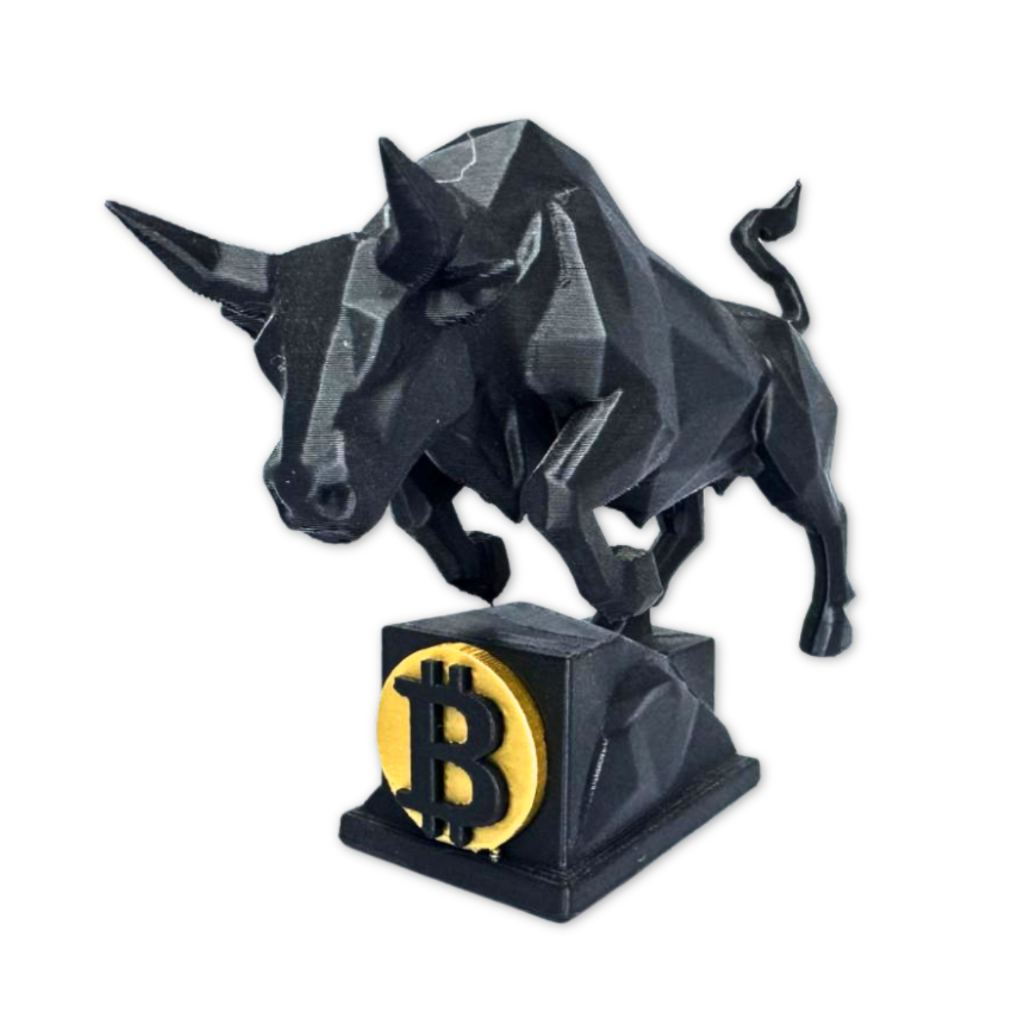 Touro Wall Street Low Poly | Inspiração Mercado de Ações