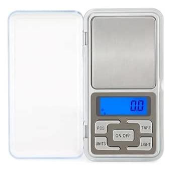Mini Balança Digital de Alta Precisão de Bolso Portátil 0,1g até 500g com Visor Digital em LED com Função Tara para cozi