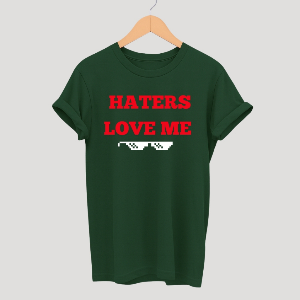 T-shirt Haters Love Me Música Funk Brasileiro Cantora Anitta | Blusa Estampada Retrô Despojada 100% Algodão