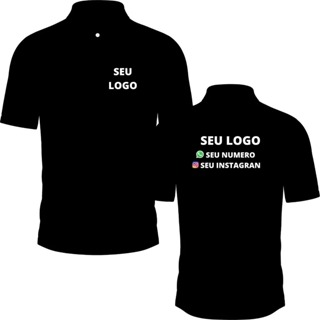 Camiseta Camisa Unissex Polo Personalizada Sua Ideia Uniforme Empresa Estampada Seu Logo Manga Curta em Oferta na Shopee