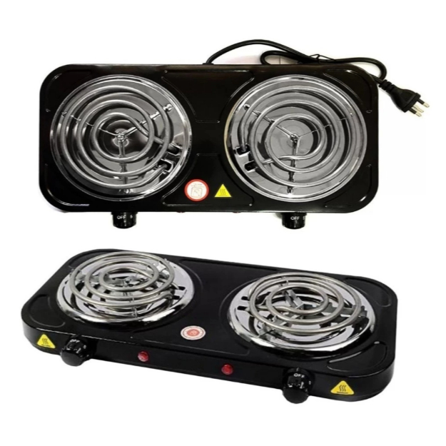 Fogareiro Fogão Elétrico Cooktop Camping 2500 Watts 2 Bocas Linha Premium
