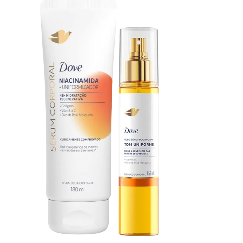 Kit Dove Sérum Corporal Niacinamida 180ml + Óleo Sérum Tom Uniforme 150ml