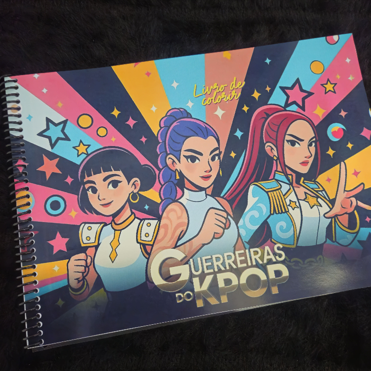 Livro De Colorir Guerreiras Do K-Pop Caderno De Desenhos Grande Tamanho A4 50 Folhas em Oferta na Shopee